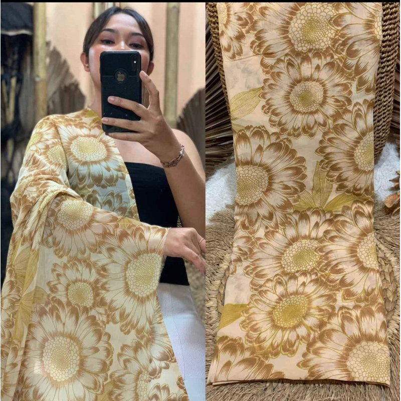 kain sifon full lukis/sifon lukis full/kain sifon bordir/kain kebaya lukis/kain kebaya bali