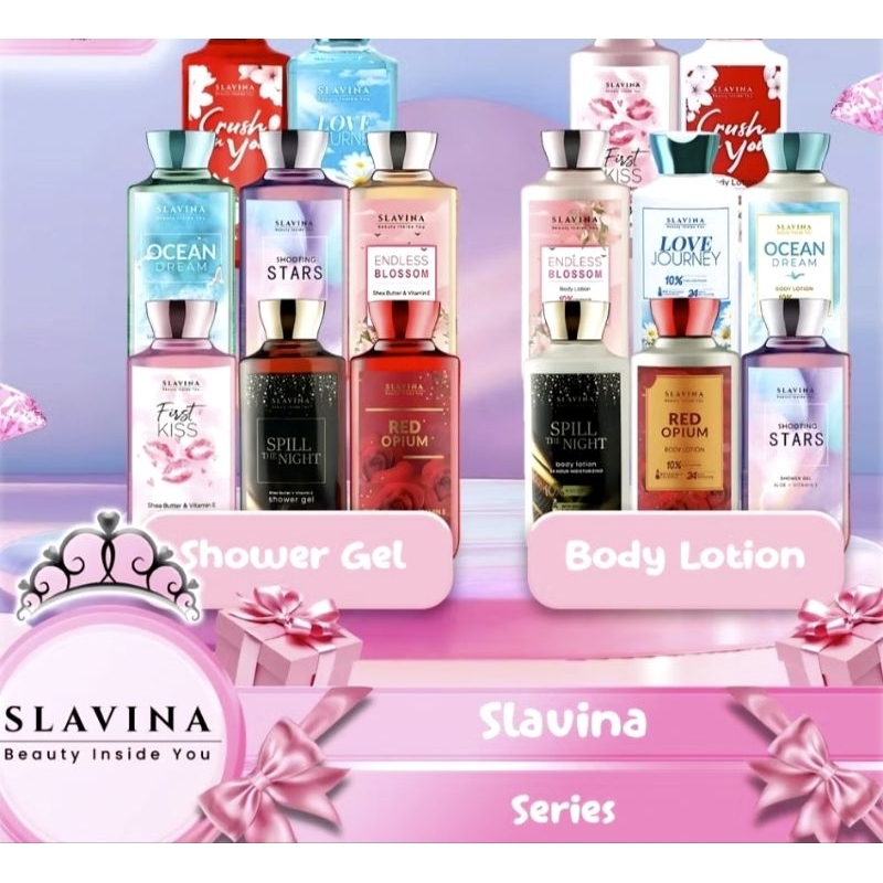 SLAVINA BODYLOTION SLAVINA SHOWER GEL SLAVINA SABUN MANDI BODYLOTION SLAVINA