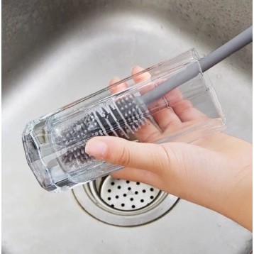 Sikat Botol Silikon Sikat Botol Minum Silikon / Sikat Pembersih Botol Gagang Panjang Sikat Gelas Bot
