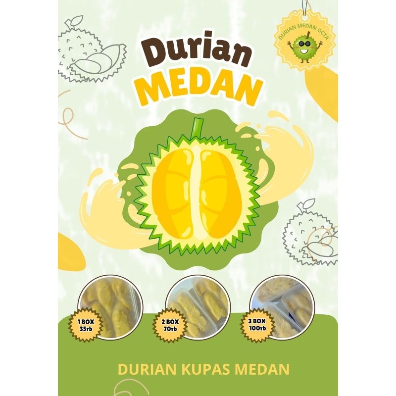 

Durian Kupas Medan Kuning, Manis, Legit & Tebel