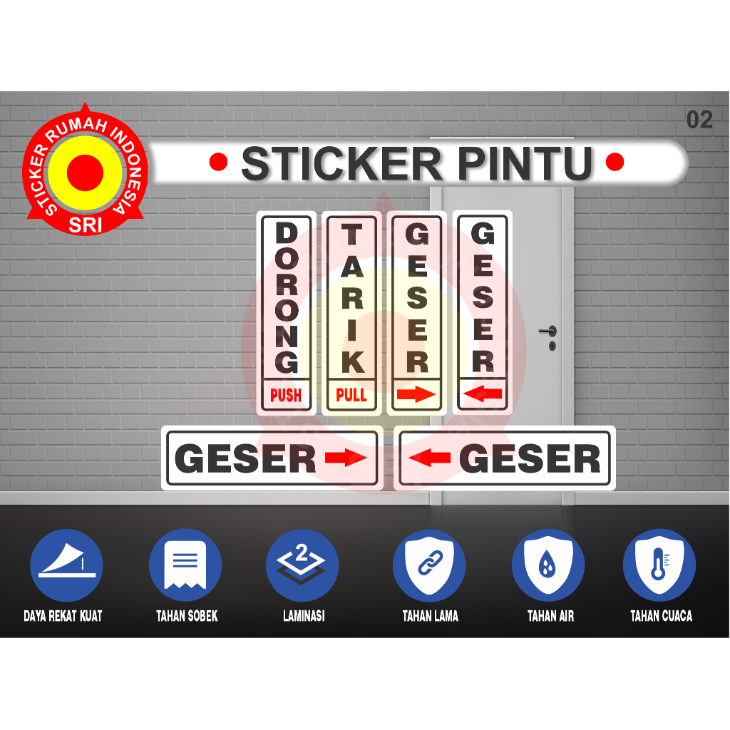 

STIKER PINTU TARIK DORONG GESER KANAN KIRI