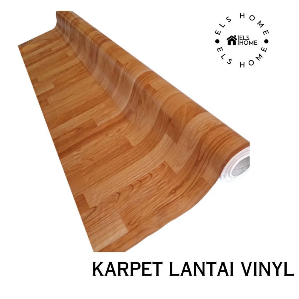 Terlaris Karpet Lantai Vinyl Roll Gulungan Motif Kayu 7mm Ukuran 5cm  2 Meter