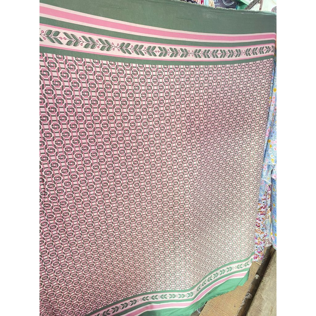 kain katun rayon viscose motif etnik motif pinggir terbaru best seller