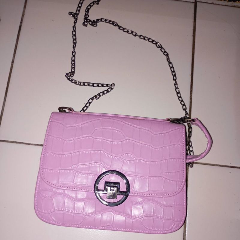 TAS SELENDANG WARNA LILAC
