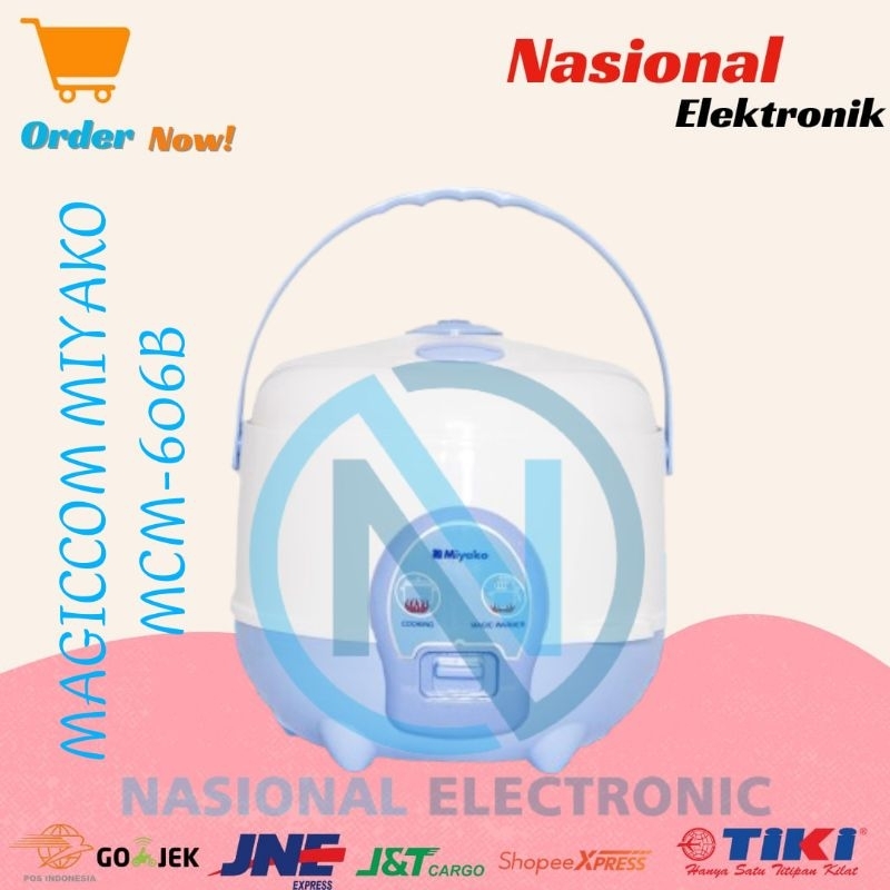 Magic com miyako MCM606B/Rice cooker miyako 0.6ltr MCM 606 B/Penanak nasi miyako MCM 606B