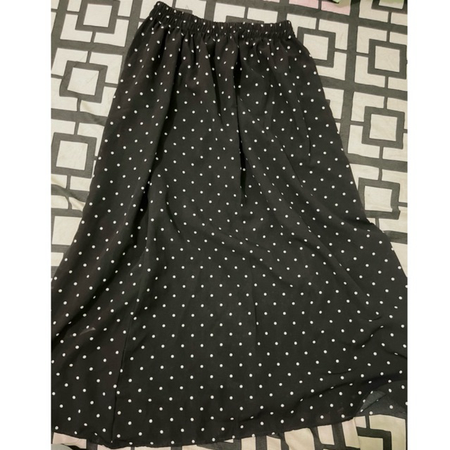 PRELOVED Rok Polkadot Hitam