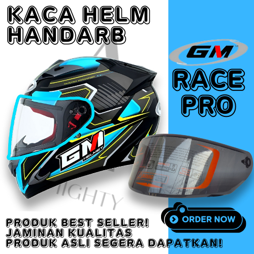 Kaca helm GM RACE PRO flat visor HANDARB