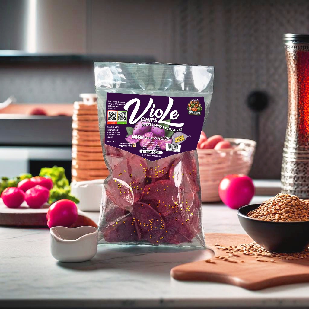 

Keripik Ubi Ungu Viole Chips Extra Wijen