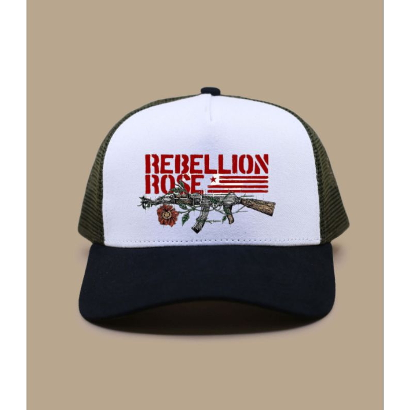 TOPI TRUCKER BAND REBELLION ROSE/ TOPI JARING/ TRUCKER HATS