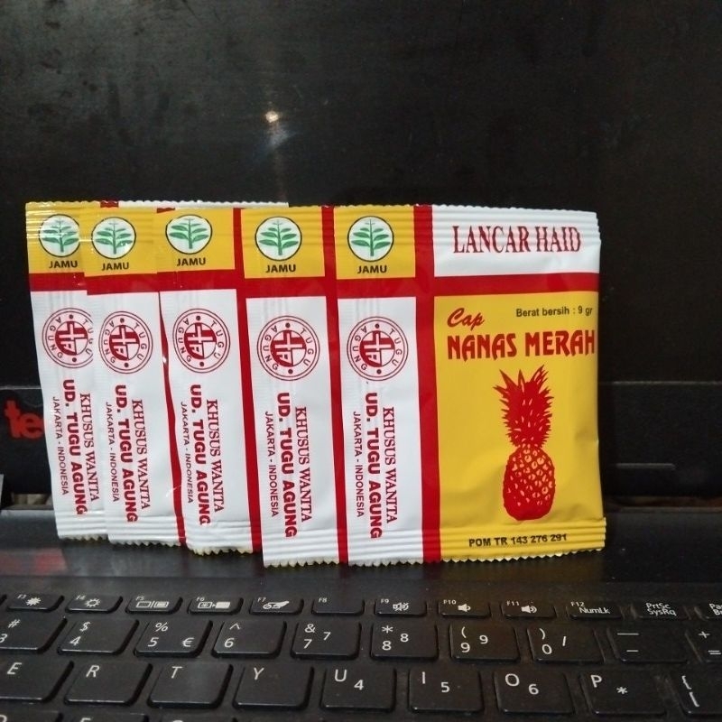 

Jamu lancar h a id cap nanass merah per 5 saset