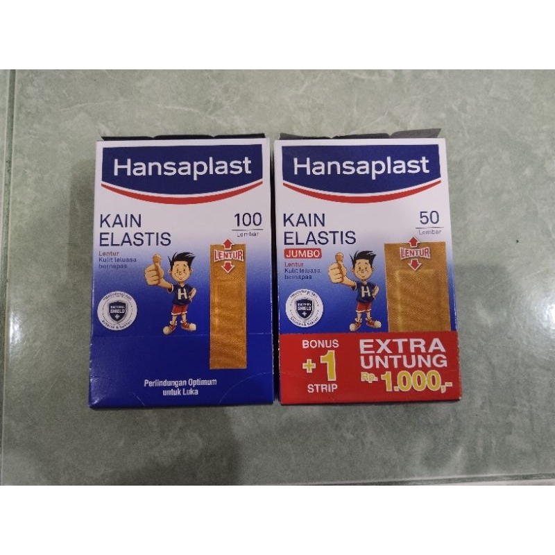 Hansaplast Kain Elastis Jumbo Isi 50Lbr atau Standard 100Lbr