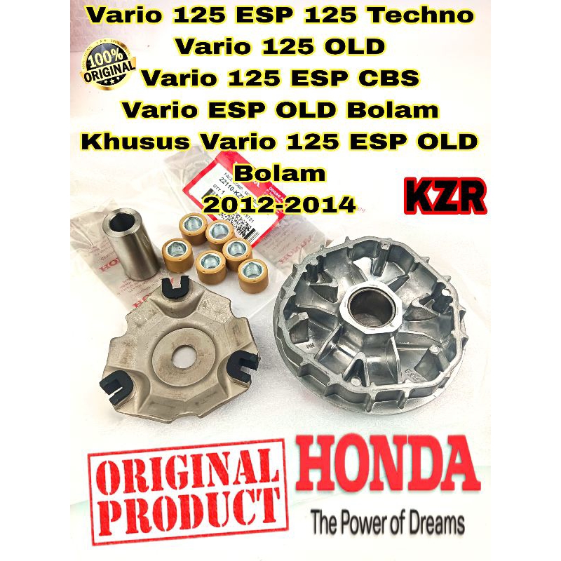 KZR ASLI ORIGINAL RUMAH 1 SET ROLLER  HONDA VARIO 125 FI, VARIO 125 TECHNO, VARIO 125 OLD, VARIO 125