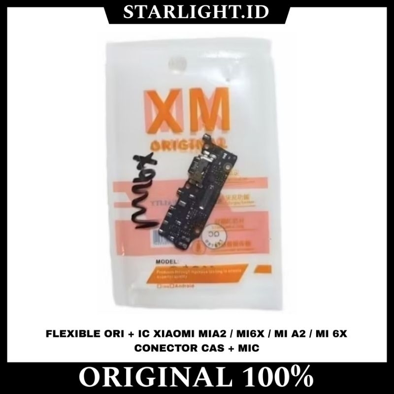 FLEXIBLE FLEKSIBEL BOARD KONEKTOR CONNECTOR CHARGER PAPAN CAS ORI + IC XIAOMI MIA2 / MI6X / MI A2 / 