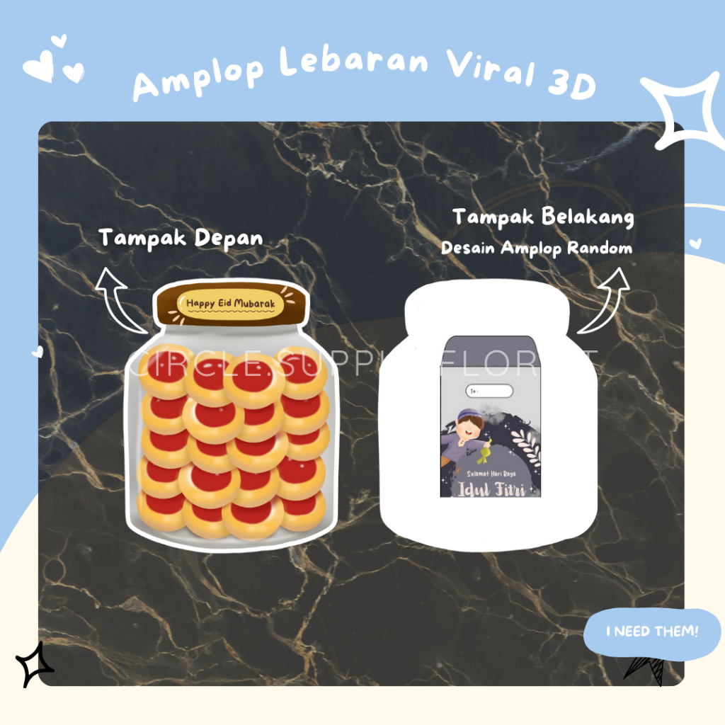 

[ISI 8 PCS] AMPLOP LEBARAN 3D TOPLES Viral Idul Fitri 2025 / Angpau THR Unik Cromboloni Terlaris