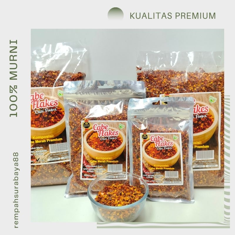 

CABE KASAR - CHILI FLAKES CABE GILING KASAR 100gram & 250g