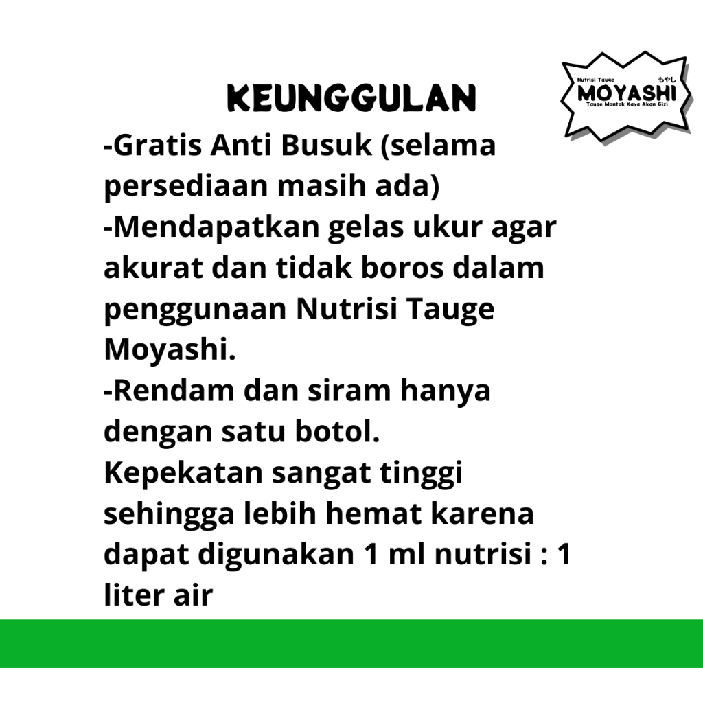 Nutrisi Tauge Pupuk Tauge Penggemuk Tauge Nutrisi Tauge Moyashi Kemasan Hemat