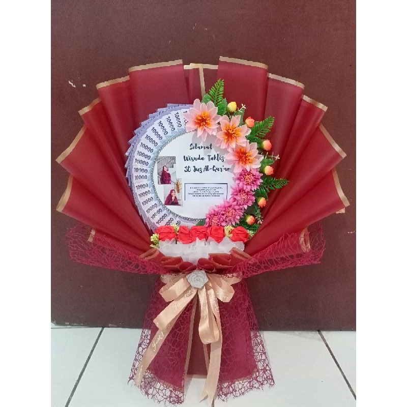 BUKET UANG ASLI 10ribuan BENTUK KIPAS 20 Lembar