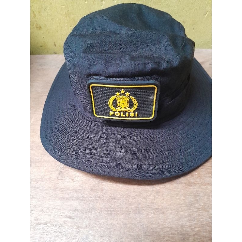 topi rimba polri logo ruber