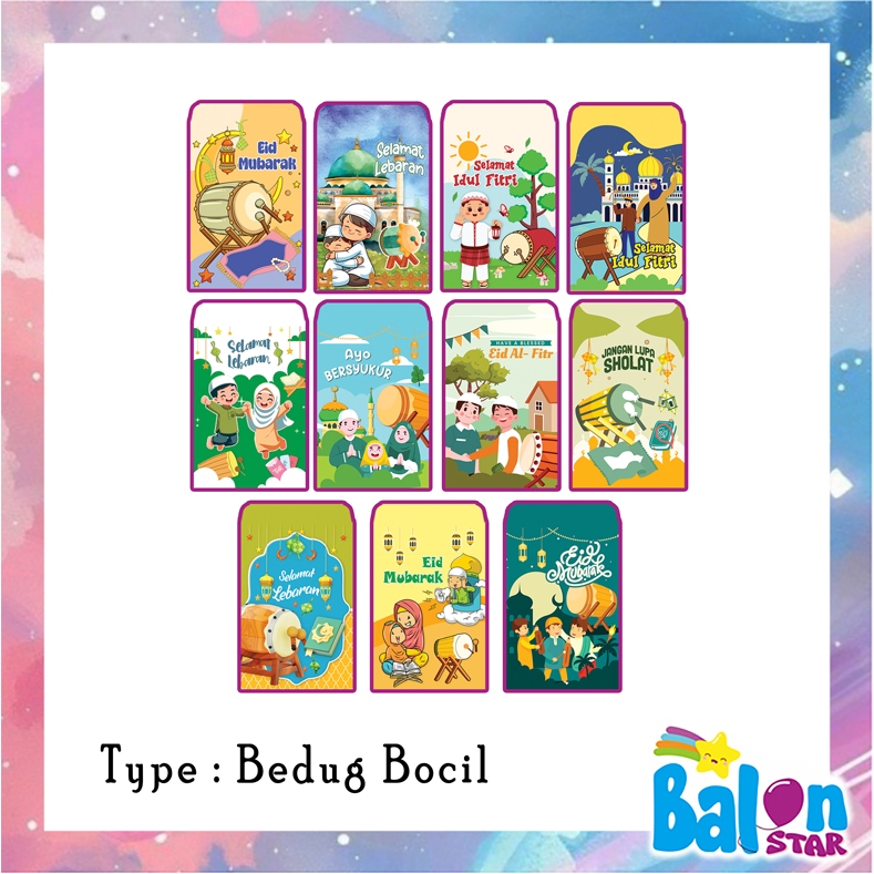 

(1Pak isi 10pcs) Amplop lebaran ANAK Uk M sedang, angpao idul fitri, amplop lebaran lucu, amplop lebaran medium