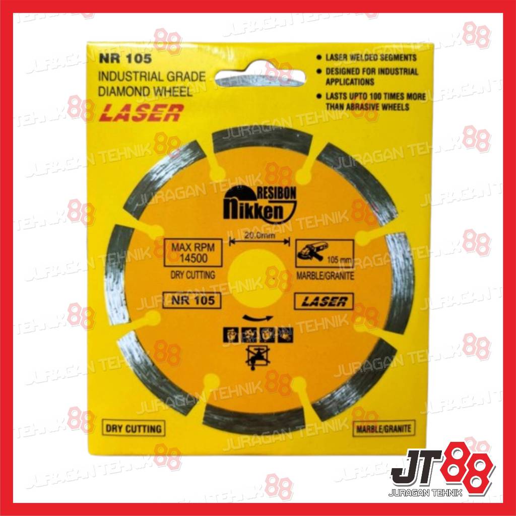 Mata Pisau Potong Keramik Diamond Wheel 4" Nikken NR 105, NR 108 Laser, NR 112, Dry & Wet
