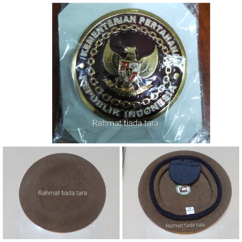 BARET PNS KEMHAN BELA NEGARA/EMBLEM PNS KEMHAN BELA NEGARA/BARET CAMEL PNS KEMHAN BELA NEGARA/BARET 
