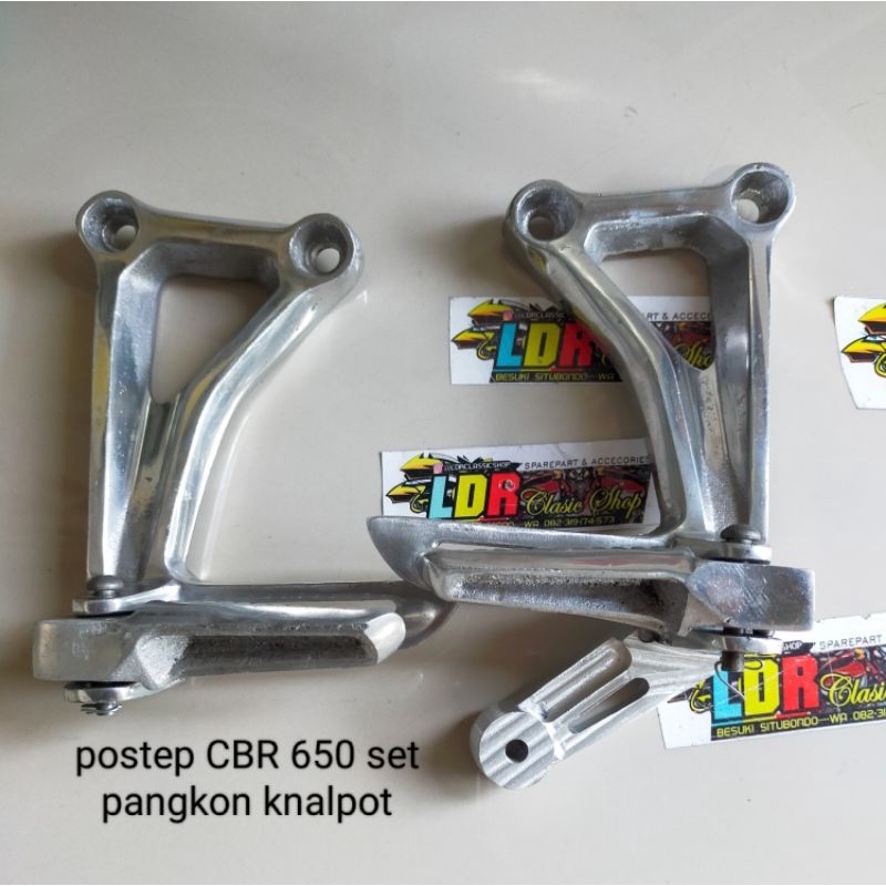 Postep CBR 650 set pangkon knalpot / fostep CBR 650 set dudukan knalpot
