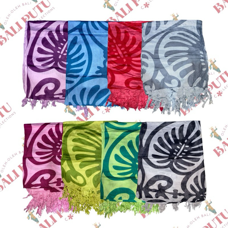 KAIN PANTAI BALI MOTIF DAUN/PADI BUNGA| KAIN SARONG BALI | KAIN BALI | KAIN BALI PUTU COLLECTIONS
