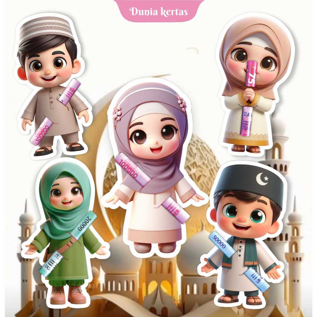 

[ ISI 30 ] Amplop Angpao Peluk Karakter 3D Lucu Amplop Uang Selip Amplop thr lebaran