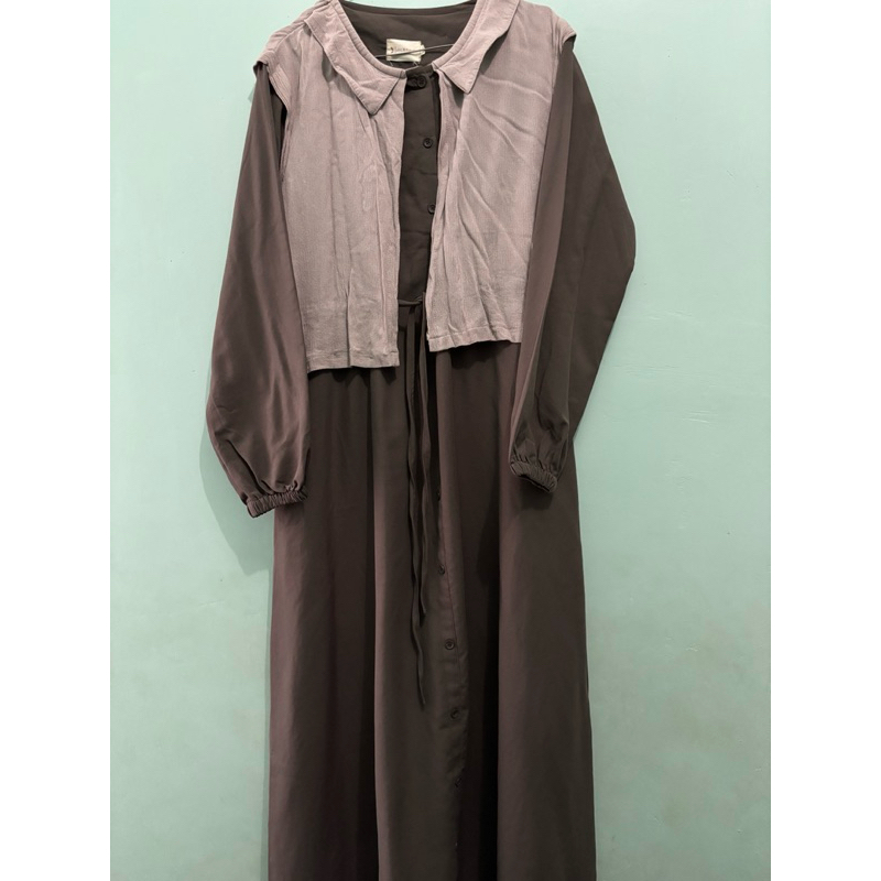 Preloved Jilbrave Mahila Basic Dress Army