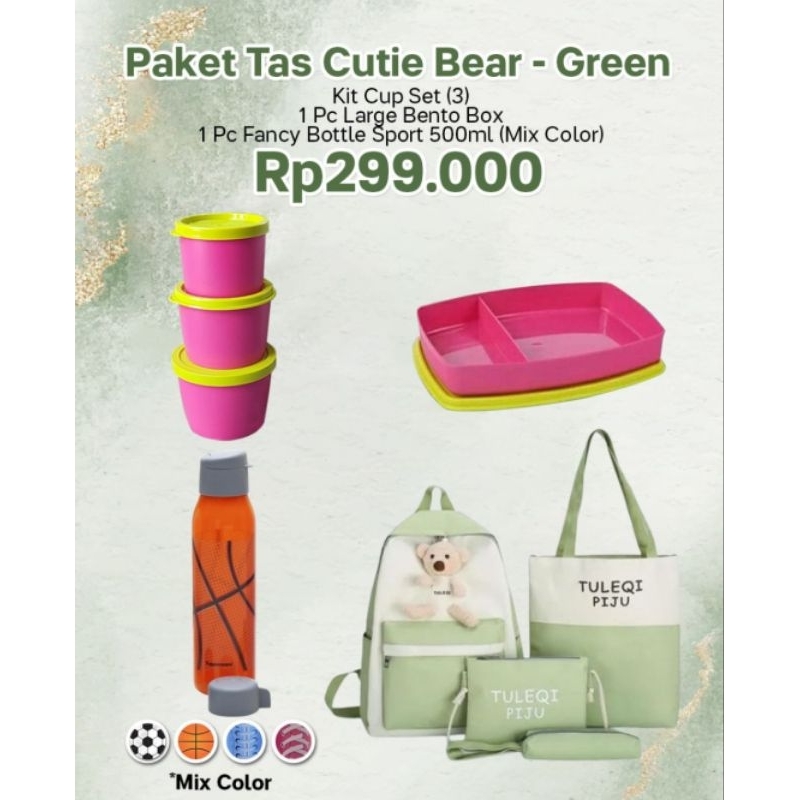 PROMO SET WADAH BEKAL MAKAN TUPPERWARE COOL TEEN LUCH SET /RAMADHAN SET TUPPERWARE
