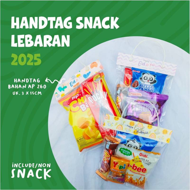 

(MINIMAL 12PCS) HANDTAG SNACK LEBARAN | TASYAKURAN | SOUVENIR | HAMPERS 2025