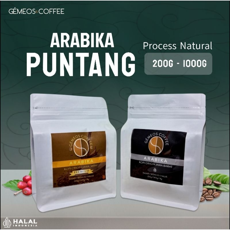 

Kopi Jawa Barat Arabika Puntang - Bubuk Murni 100% - Gemeos Coffee