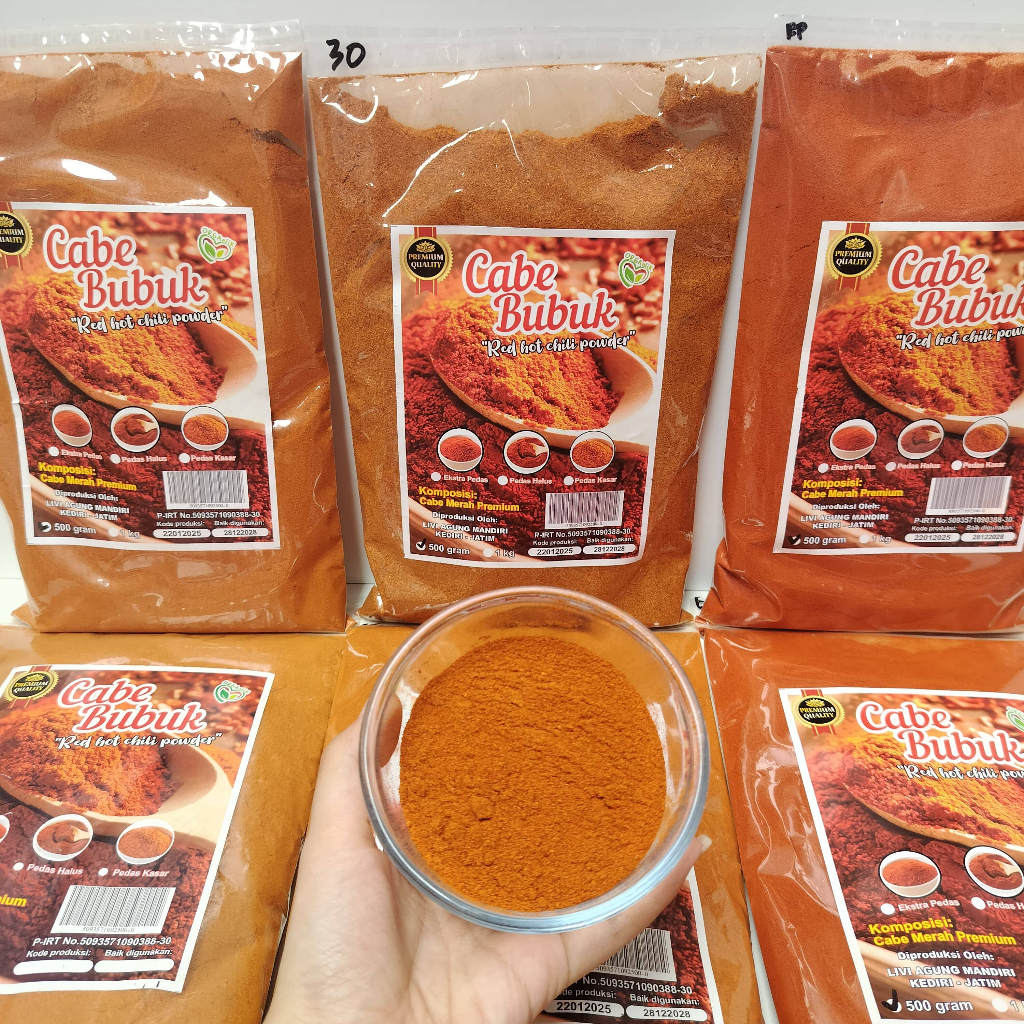 

BUBUK CABE PEDAS PREMIUM - HOT CHILLI POWDER 500 GRAM