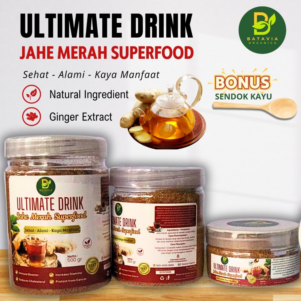 

Ultimate Drink Jahe Merah Superfood
