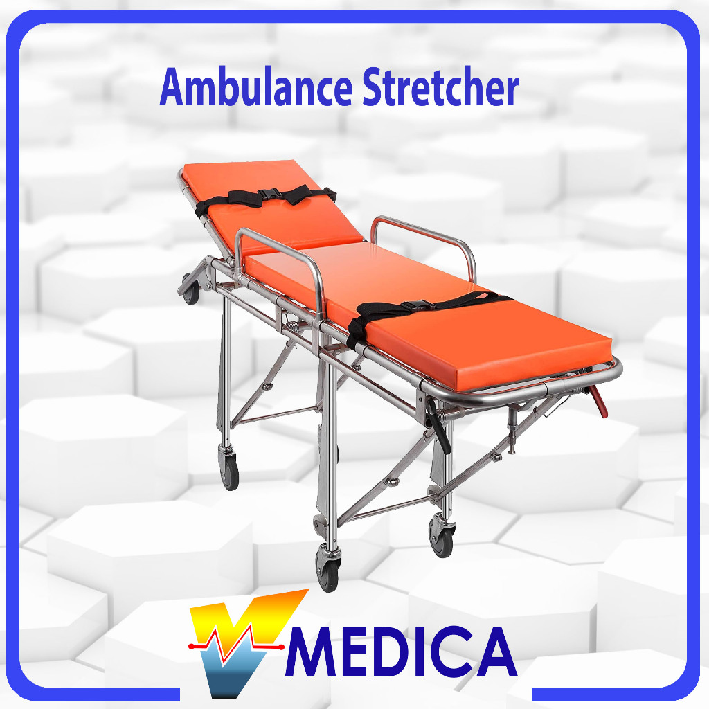 (Instant) Brankar Ambulance Stretcher Stainless / Bed Transfer Pasien