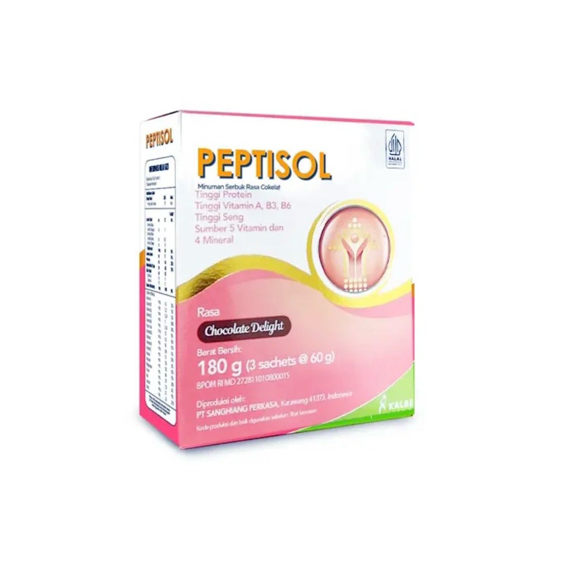 

PEPTISOL SUSU TINGGI PROTEIN 180 gram (Rasa coklat dan vanila)