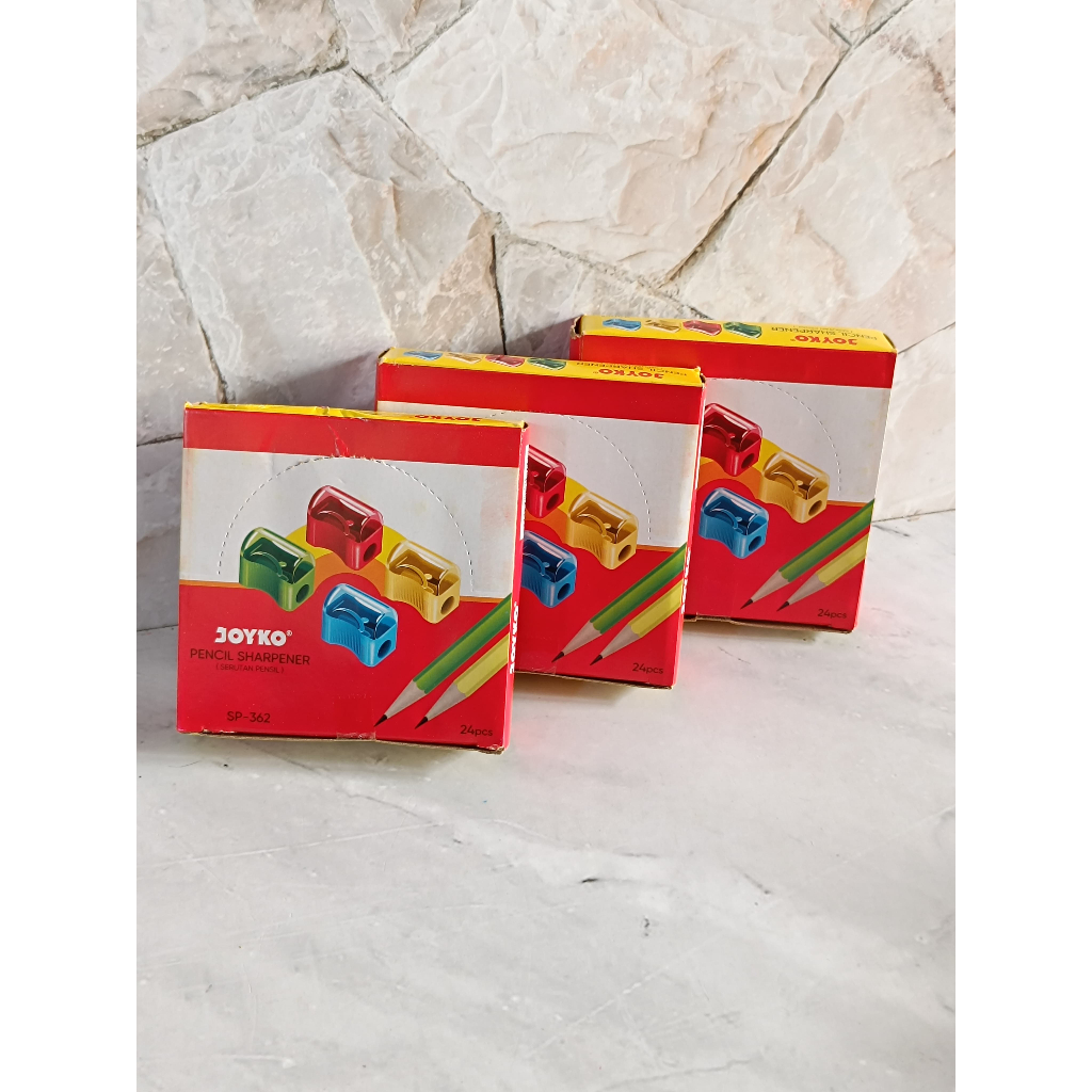 

SATU PACK ( 24 BIJI ) Serutan Pensil Rautan Pensil Roti Joyko SP-362