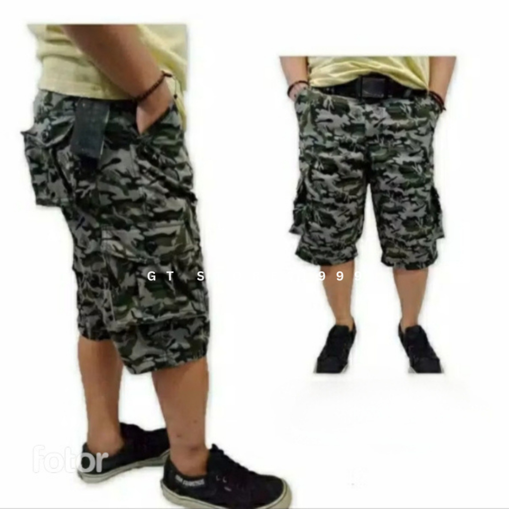 Celana Pendek Cargo Pria Loreng - GT STORE 1999