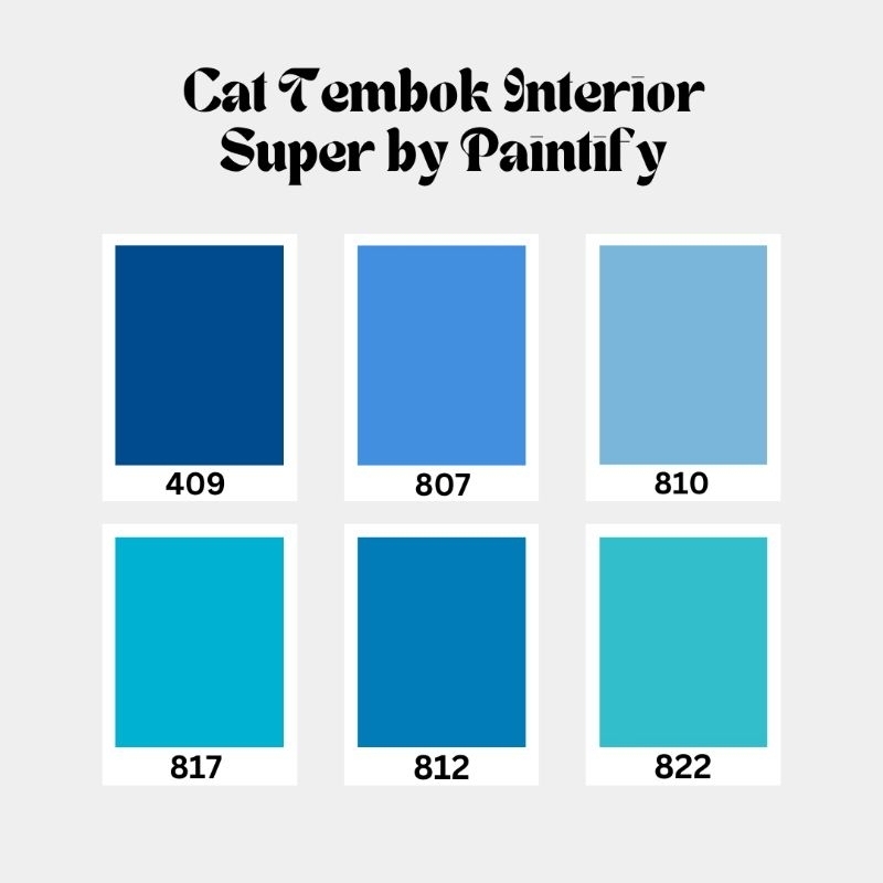 Cat Tembok Doff Warna Biru Super (1KG)by Paintify