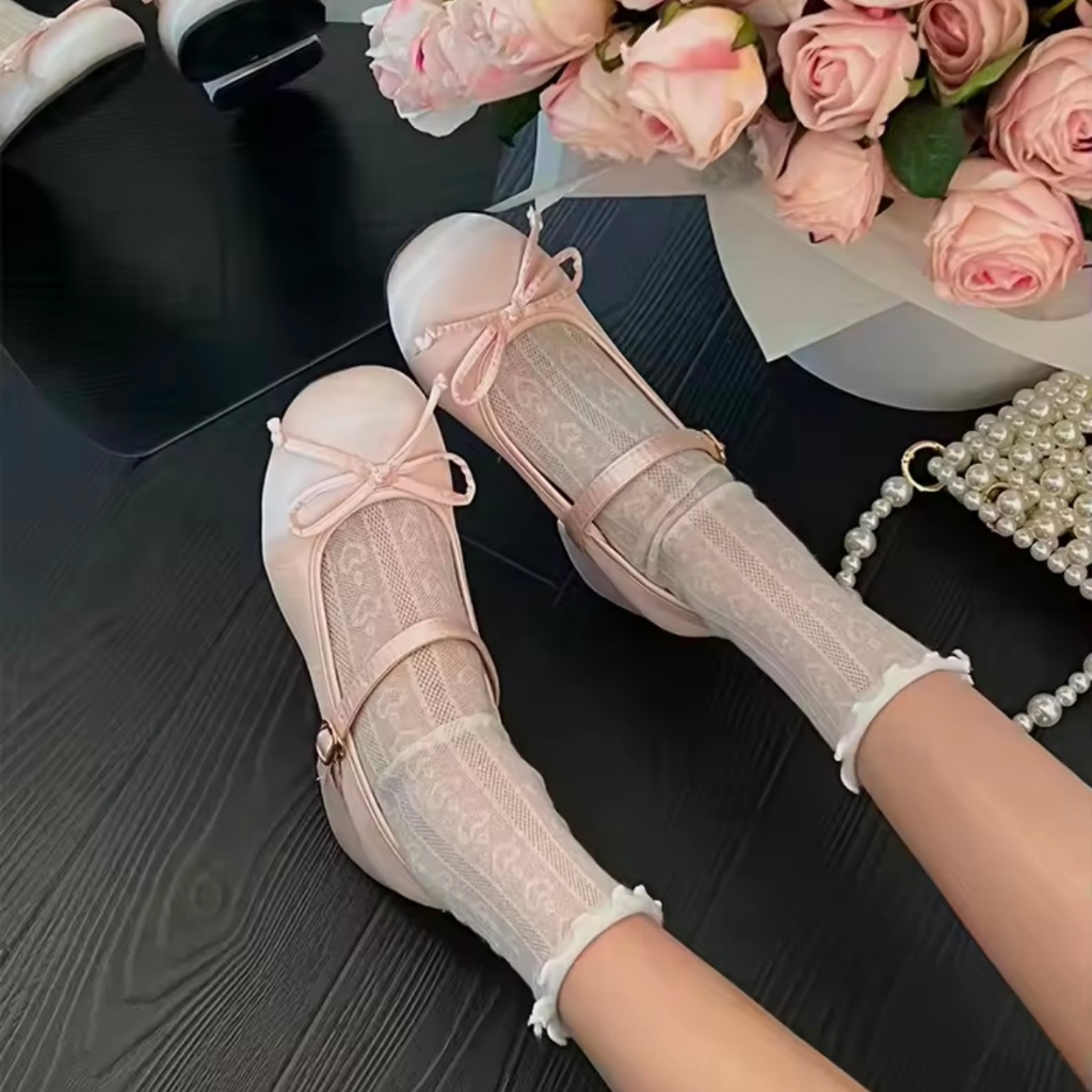 Sepatu Korea Heels Wanita 3Cm Sintetis Elegan Tbk