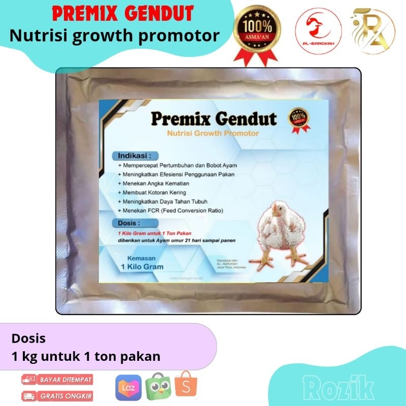 

premix gendut campur pakan