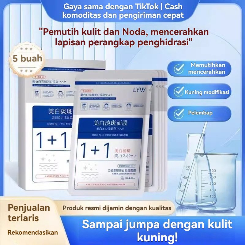 Masker pemutih hidrasi bintik-bintik cahaya tidur niacinamide