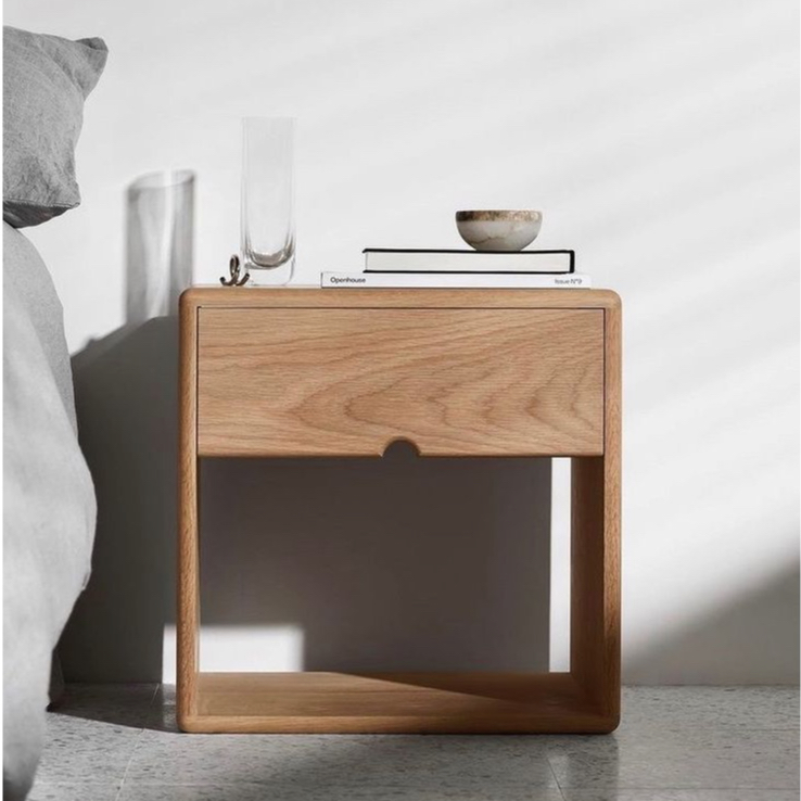 KABYIO - Nakas Japandi Jati - Side Table Japandi - Bedside Table