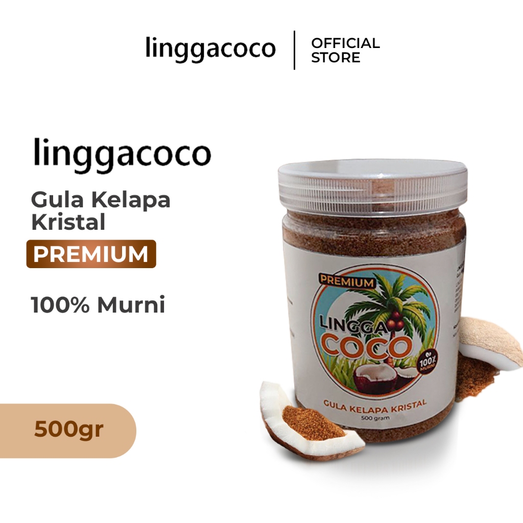 

Coconut Sugar / Gula Kelapa Kristal Premium 100% Murni 500gr Linggacoco