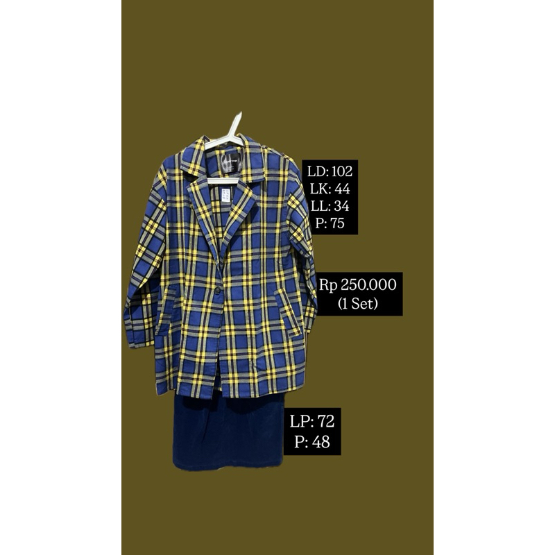 (1) OUTER/BLAZER/VEST ONE SET CELANA/ROK/KULOT