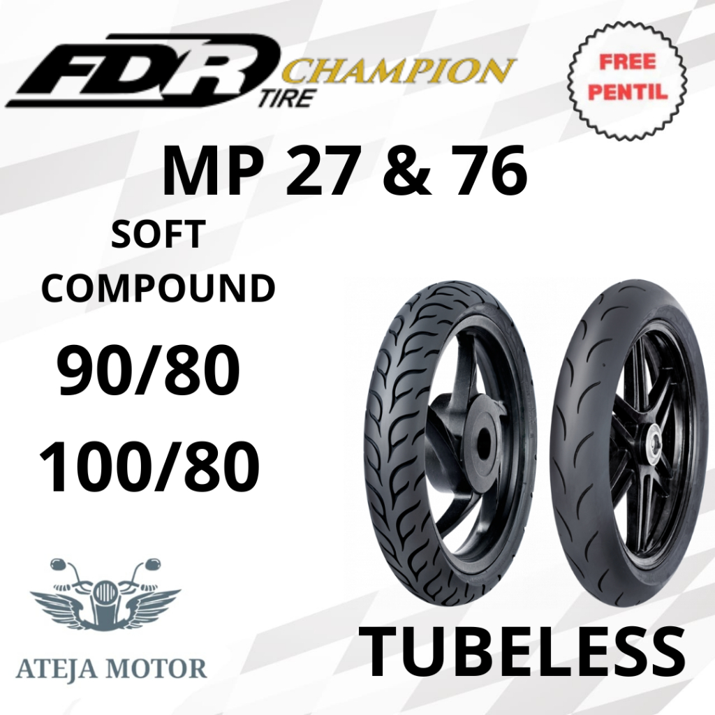 Ban Soft Compound Ban Ring 14 FDR MP 27 76 90/80-14 100/80-14 Ban Tubeless Ring 14 Ban Motor Soft Co