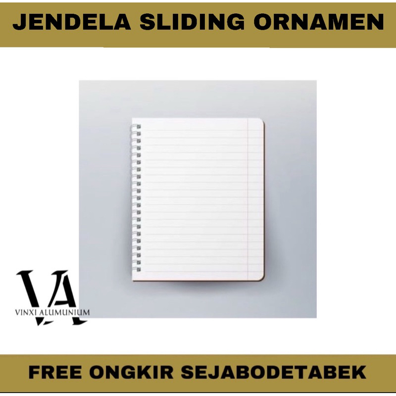 JENDELA SLIDING ORNAMEN ALUMUNIUM (CUSTOM UK)