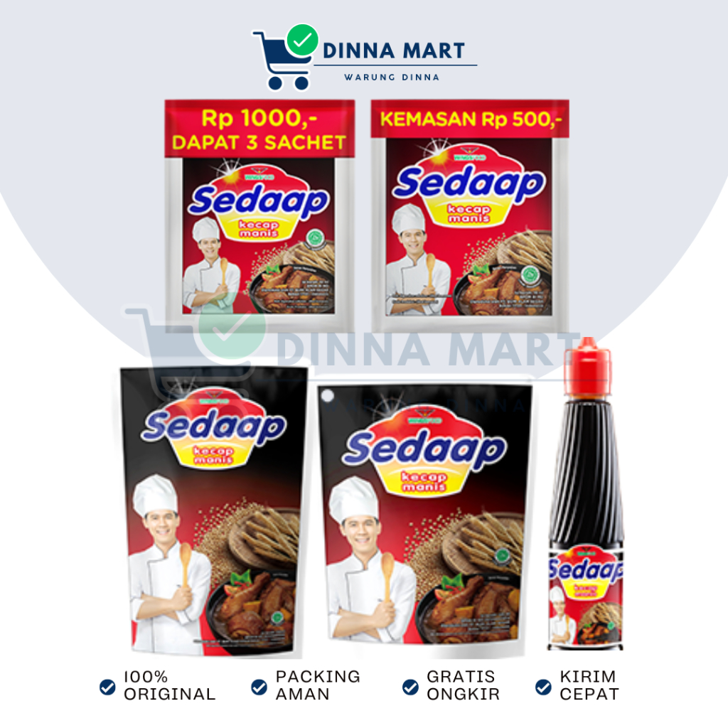 

Kecap Sedaap Kecap Manis Botol, Sachet, dan Isi Ulang - Kecap Manis Kental dan Gurih
