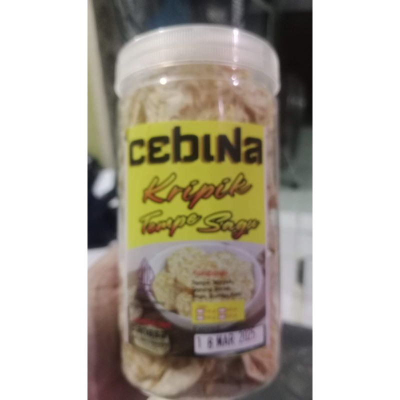 

Keripik Tempe Cebina wadah toples 140 Gr