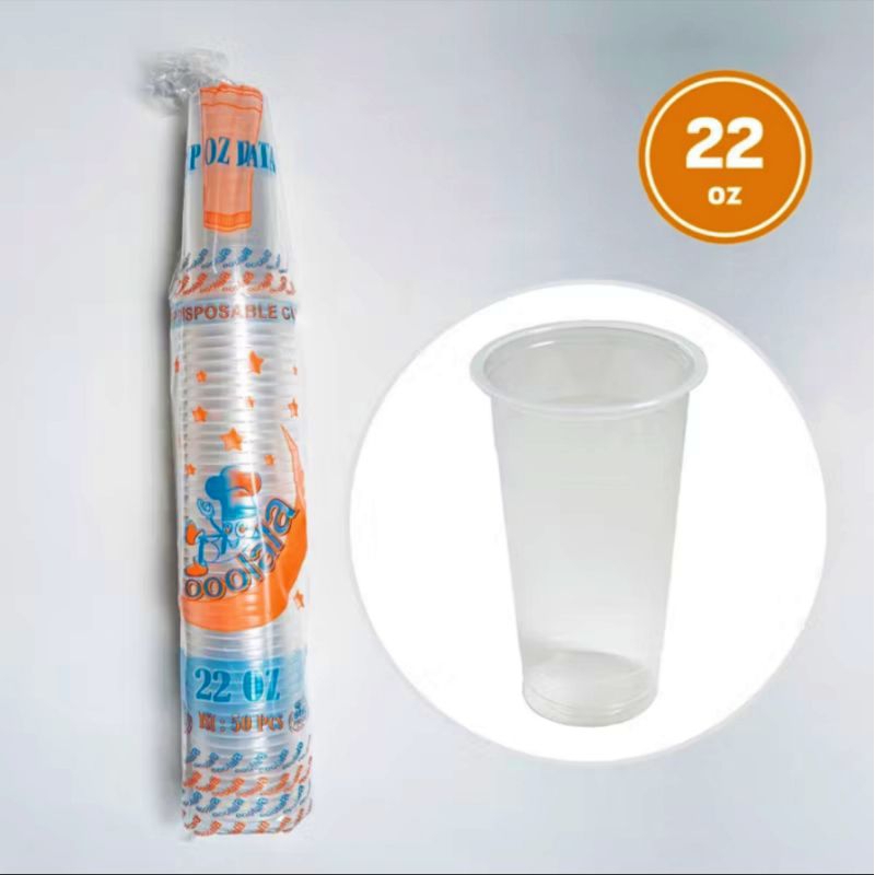 [50pcs] Gelas Plastik Oz Datar Ooolala | Cup Plastik Datar | Cup Datar Olala | Gelas Oz